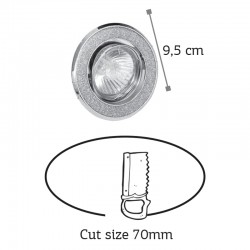 InLight Χωνευτό σποτ από χρώμιο μέταλλο 1XGU10 D:9,5cm (43285-Χρώμιο)