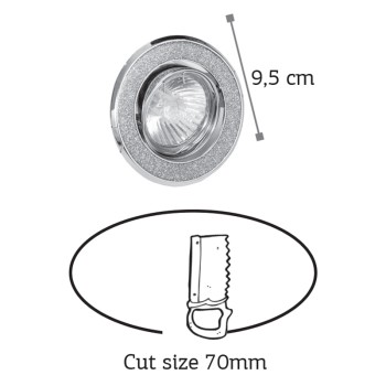 InLight Χωνευτό σποτ από χρώμιο μέταλλο 1XGU10 D:9,5cm (43285-Χρώμιο) InLight Χωνευτό σποτ από χρώμιο μέταλλο 1XGU10 D:9,5cm (43285-Χρώμιο)