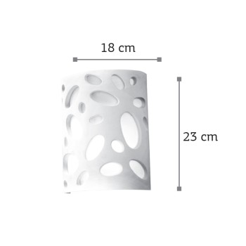 InLight Επιτοίχιο φωτιστικό λευκό από γύψο 1XE14 D:18cm (43343) InLight Επιτοίχιο φωτιστικό λευκό από γύψο 1XE14 D:18cm (43343)