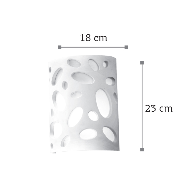 InLight Επιτοίχιο φωτιστικό λευκό από γύψο 1XE14 D:18cm (43343) InLight Επιτοίχιο φωτιστικό λευκό από γύψο 1XE14 D:18cm (43343)