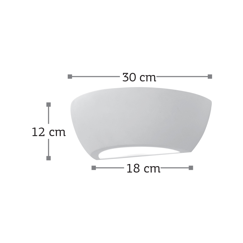 InLight Επιτοίχιο φωτιστικό λευκό από γύψο 1XE14 D:30cm (43345) InLight Επιτοίχιο φωτιστικό λευκό από γύψο 1XE14 D:30cm (43345)