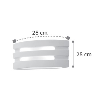 InLight Επιτοίχιο φωτιστικό λευκό από γύψο 1XE14 D:28cm (43390) InLight Επιτοίχιο φωτιστικό λευκό από γύψο 1XE14 D:28cm (43390)