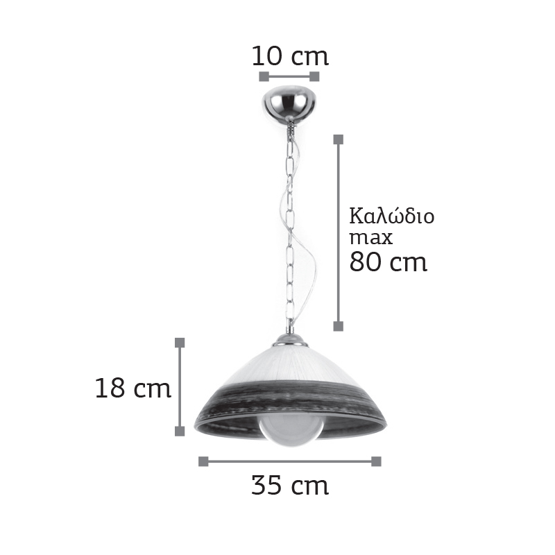 InLight Κρεμαστό φωτιστικό από ασημί γυαλί 1XE27 D:35cm (4409-Α-Ασημί) InLight Κρεμαστό φωτιστικό από ασημί γυαλί 1XE27 D:35cm (4409-Α-Ασημί)