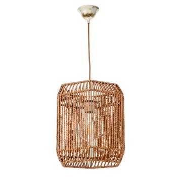 InLight Κρεμαστό φωτιστικό καφέ από σχοινί 1XE27 D:24cm (4504) InLight Κρεμαστό φωτιστικό καφέ από σχοινί 1XE27 D:24cm (4504)