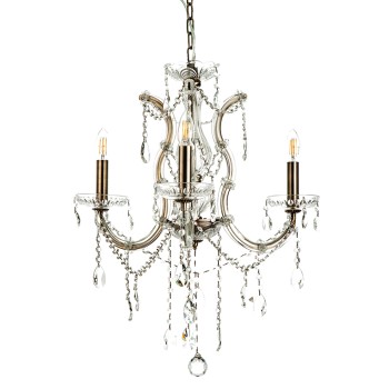 InLight Κρεμαστό φωτιστικό από οξυντέ μέταλλο γυαλί και κρύσταλλα 3XE14 D:45cm (5244-3-Οξυντέ) InLight Κρεμαστό φωτιστικό από οξυντέ μέταλλο γυαλί και κρύσταλλα 3XE14 D:45cm (5244-3-Οξυντέ)