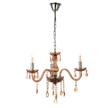 InLight Κρεμαστό φωτιστικό από μελί γυαλί και κρύσταλλα 3XE14 D:55cm (5314-3-AMBER) InLight Κρεμαστό φωτιστικό από μελί γυαλί και κρύσταλλα 3XE14 D:55cm (5314-3-AMBER)