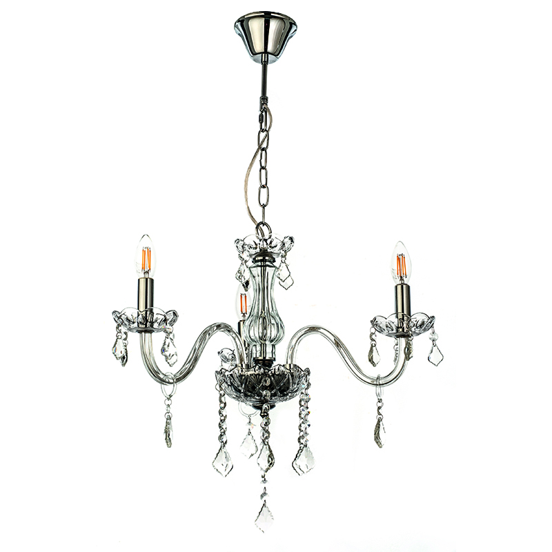 InLight Κρεμαστό φωτιστικό από διάφανο γυαλί και κρύσταλλα 3XE14 D:55cm (5314-3-CLEAR) InLight Κρεμαστό φωτιστικό από διάφανο γυαλί και κρύσταλλα 3XE14 D:55cm (5314-3-CLEAR)