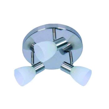 InLight Επιτοίχιο σποτ από μέταλλο σε νίκελ ματ απόχρωση 3XE14 D:25cm (9064-3Φ-Νίκελ Ματ) InLight Επιτοίχιο σποτ από μέταλλο σε νίκελ ματ απόχρωση 3XE14 D:25cm (9064-3Φ-Νίκελ Ματ)