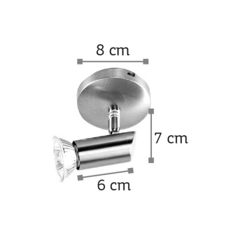 InLight Επιτοίχιο σποτ από μέταλλο σε οξυντέ απόχρωση 1XGU10 D:8cm (9075-1Φ-Οξυντέ) InLight Επιτοίχιο σποτ από μέταλλο σε οξυντέ απόχρωση 1XGU10 D:8cm (9075-1Φ-Οξυντέ)