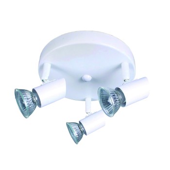 InLight Επιτοίχιο σποτ από μέταλλο σε λευκή απόχρωση 3XGU10 D:25cm (9077-3Φ-Λευκό) InLight Επιτοίχιο σποτ από μέταλλο σε λευκή απόχρωση 3XGU10 D:25cm (9077-3Φ-Λευκό)