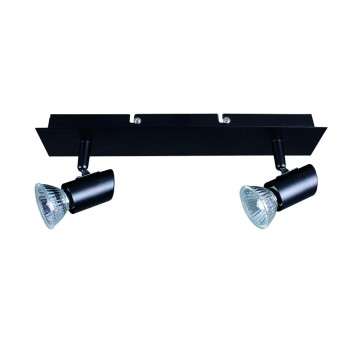 InLight Επιτοίχιο σποτ από μέταλλο σε μαύρη απόχρωση 2XGU10 D:25cm (9078-2Φ-Μαύρο) InLight Επιτοίχιο σποτ από μέταλλο σε μαύρη απόχρωση 2XGU10 D:25cm (9078-2Φ-Μαύρο)