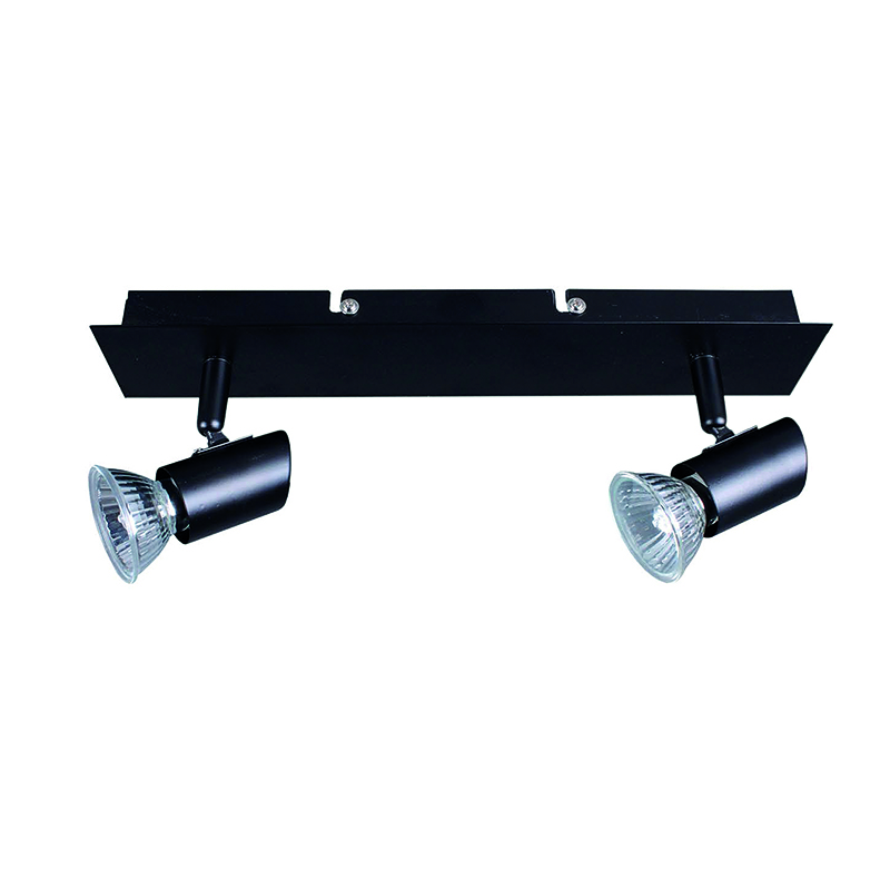 InLight Επιτοίχιο σποτ από μέταλλο σε μαύρη απόχρωση 2XGU10 D:25cm (9078-2Φ-Μαύρο) InLight Επιτοίχιο σποτ από μέταλλο σε μαύρη απόχρωση 2XGU10 D:25cm (9078-2Φ-Μαύρο)