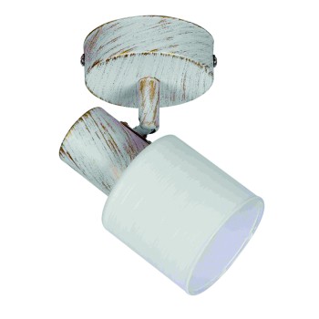 InLight Επιτοίχιο σποτ από μέταλλο σε απόχρωση λευκής πατίνας 1XE14 D:8cm (9079-1Φ-Λευκή Πατίνα) InLight Επιτοίχιο σποτ από μέταλλο σε απόχρωση λευκής πατίνας 1XE14 D:8cm (9079-1Φ-Λευκή Πατίνα)