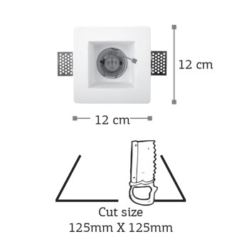 InLight Χωνευτό σποτ λευκό από γύψο 1XGU10 D:12cm (Χ0001) InLight Χωνευτό σποτ λευκό από γύψο 1XGU10 D:12cm (Χ0001)