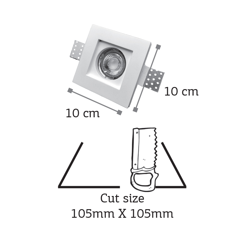 InLight Χωνευτό σποτ λευκό από γύψο 1XGU10 D:10cm (Χ0005) InLight Χωνευτό σποτ λευκό από γύψο 1XGU10 D:10cm (Χ0005)