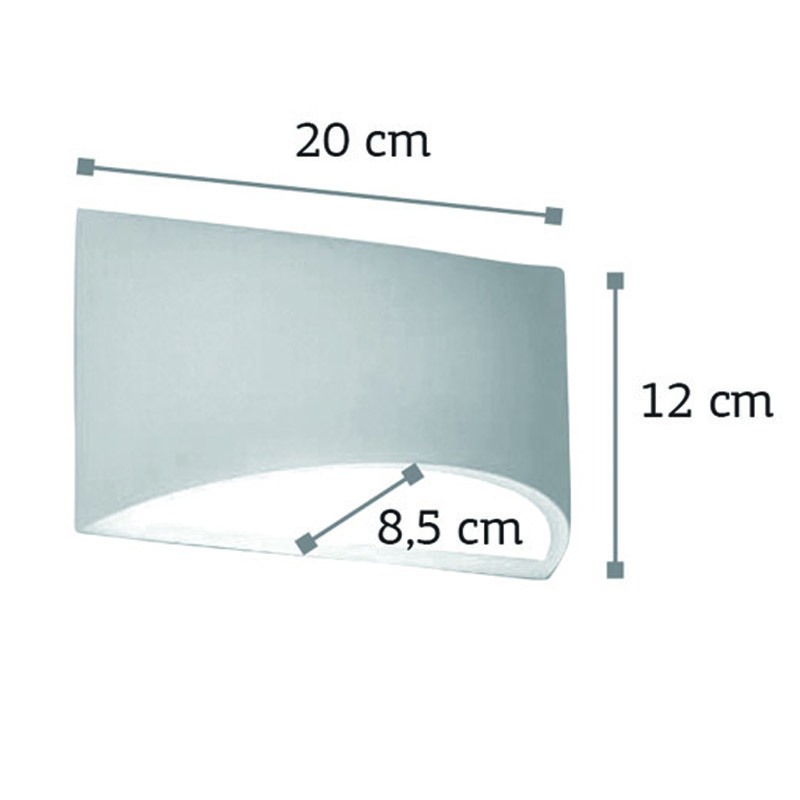 InLight Επιτοίχιο φωτιστικό λευκό από γύψο 1XG9 D:20cm (43415) InLight Επιτοίχιο φωτιστικό λευκό από γύψο 1XG9 D:20cm (43415)