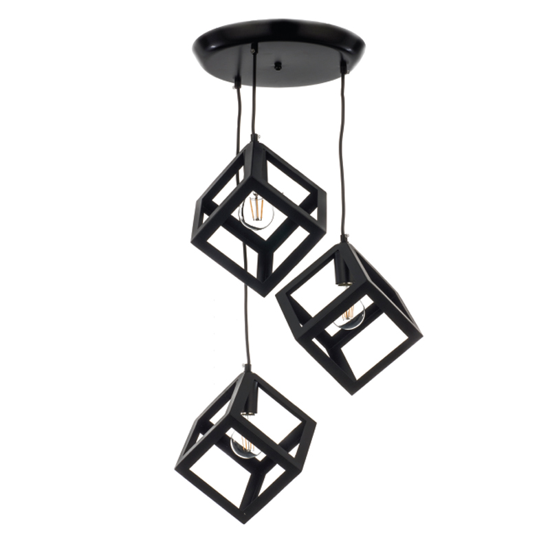 InLight Κρεμαστό φωτιστικό από μαύρο μέταλλο 3XE27 D:30cm (4400-3-BL-ΡΟΖΕΤΑ) InLight Κρεμαστό φωτιστικό από μαύρο μέταλλο 3XE27 D:30cm (4400-3-BL-ΡΟΖΕΤΑ)