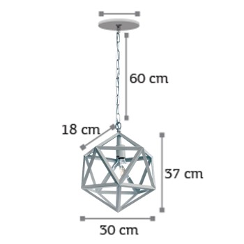 InLight Κρεμαστό φωτιστικό από λευκό μέταλλο 1XE27 D:30cm (4418-WH) InLight Κρεμαστό φωτιστικό από λευκό μέταλλο 1XE27 D:30cm (4418-WH)