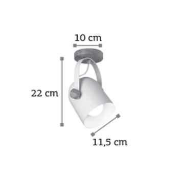 InLight Επιτοίχιο σποτ από λευκό μέταλλο και ξύλο 1XE27 D:22cm (6133-1-WH) InLight Επιτοίχιο σποτ από λευκό μέταλλο και ξύλο 1XE27 D:22cm (6133-1-WH)