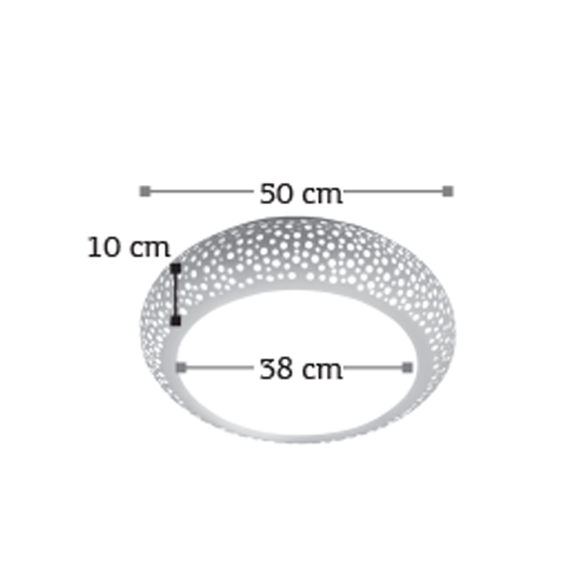 InLight Πλαφονιέρα οροφής λευκή από γύψο 4XE27 D:50cm (42155-Α) InLight Πλαφονιέρα οροφής λευκή από γύψο 4XE27 D:50cm (42155-Α)