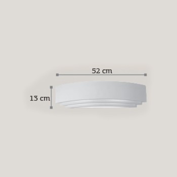 InLight Επιτοίχιο φωτιστικό λευκό από γύψο 2XE24 D:52cm (43389) InLight Επιτοίχιο φωτιστικό λευκό από γύψο 2XE24 D:52cm (43389)