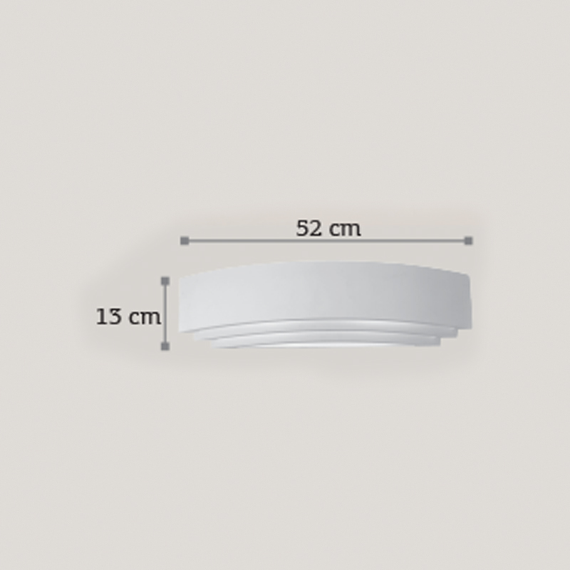 InLight Επιτοίχιο φωτιστικό λευκό από γύψο 2XE24 D:52cm (43389) InLight Επιτοίχιο φωτιστικό λευκό από γύψο 2XE24 D:52cm (43389)