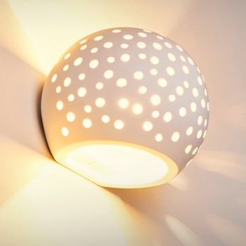 InLight Επιτοίχιο φωτιστικό λευκό από γύψο 1XE27 D:15cm (43421) InLight Επιτοίχιο φωτιστικό λευκό από γύψο 1XE27 D:15cm (43421)