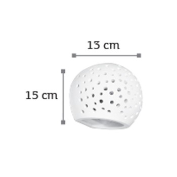 InLight Επιτοίχιο φωτιστικό λευκό από γύψο 1XE27 D:15cm (43421) InLight Επιτοίχιο φωτιστικό λευκό από γύψο 1XE27 D:15cm (43421)
