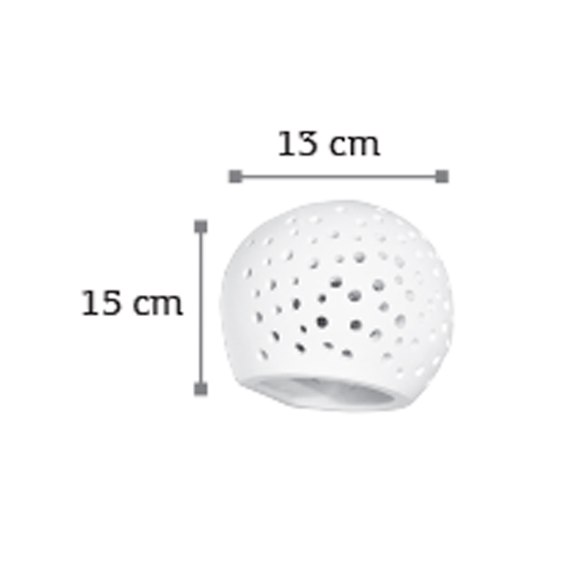 InLight Επιτοίχιο φωτιστικό λευκό από γύψο 1XE27 D:15cm (43421) InLight Επιτοίχιο φωτιστικό λευκό από γύψο 1XE27 D:15cm (43421)