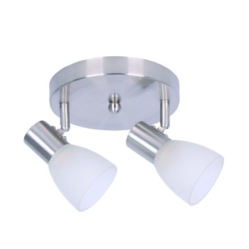 InLight Επιτοίχιο σποτ από μέταλλο σε νίκελ ματ απόχρωση 2xE14 D:20cm (9064-2Φ-Νίκελ Ματ) InLight Επιτοίχιο σποτ από μέταλλο σε νίκελ ματ απόχρωση 2xE14 D:20cm (9064-2Φ-Νίκελ Ματ)