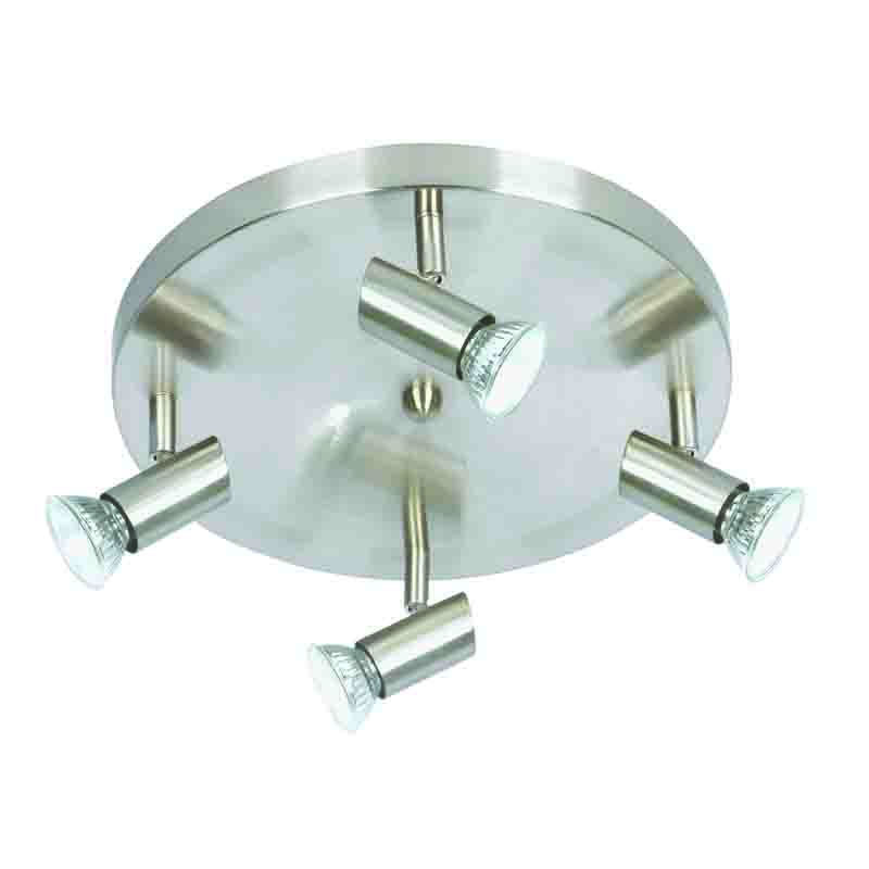 InLight Επιτοίχιο σποτ από μέταλλο σε νίκελ ματ απόχρωση 4XGU10 D:30cm (9075-4Φ-Νίκελ Ματ) InLight Επιτοίχιο σποτ από μέταλλο σε νίκελ ματ απόχρωση 4XGU10 D:30cm (9075-4Φ-Νίκελ Ματ)