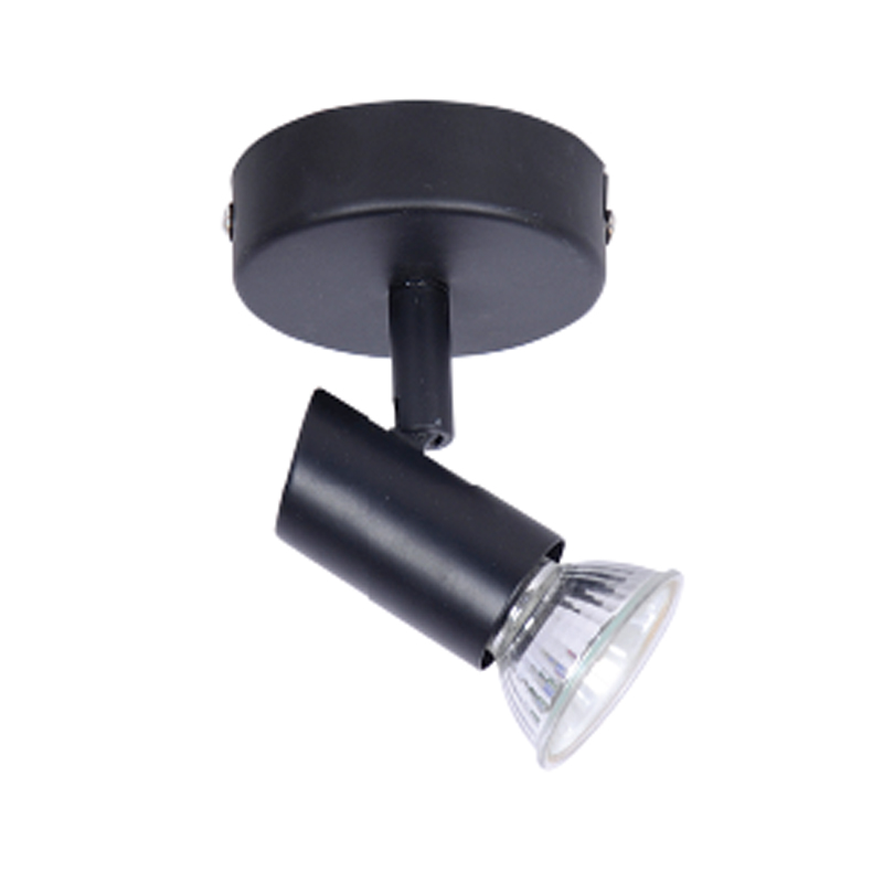 InLight Επιτοίχιο σποτ από μέταλλο σε μαύρη απόχρωση 1XGU10 D:8cm (9077-1Φ-Μαύρο) InLight Επιτοίχιο σποτ από μέταλλο σε μαύρη απόχρωση 1XGU10 D:8cm (9077-1Φ-Μαύρο)