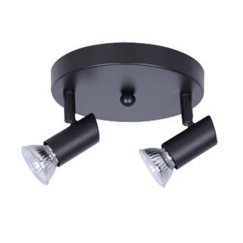 InLight Επιτοίχιο σποτ από μέταλλο σε μαύρη απόχρωση 2XGU10 D:17cm (9077-2Φ-Μαύρο) InLight Επιτοίχιο σποτ από μέταλλο σε μαύρη απόχρωση 2XGU10 D:17cm (9077-2Φ-Μαύρο)