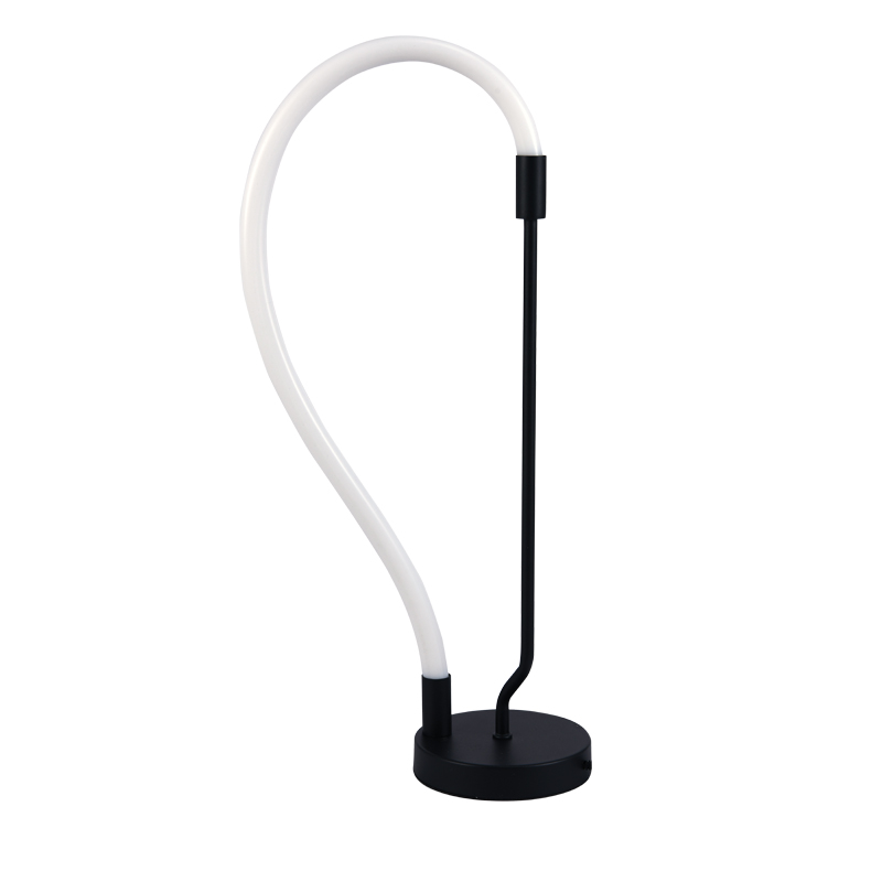 InLight Επιτραπέζιο φωτιστικό LED 18W 3000K από μαύρο μέταλλο και σωλήνα σιλικόνης D:60cm (3010) InLight Επιτραπέζιο φωτιστικό LED 18W 3000K από μαύρο μέταλλο και σωλήνα σιλικόνης D:60cm (3010)