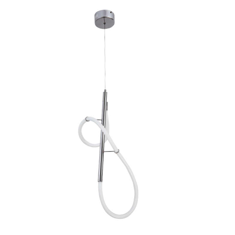 InLight Κρεμαστό φωτιστικό LED 25W 3000K από χρώμιο μέταλλο και σωλήνα σιλικόνης D:65cm (6015-CH) InLight Κρεμαστό φωτιστικό LED 25W 3000K από χρώμιο μέταλλο και σωλήνα σιλικόνης D:65cm (6015-CH)