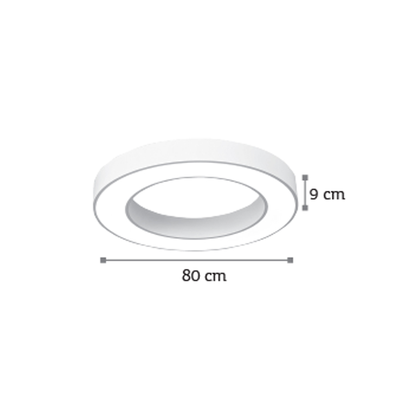InLight Κρεμαστό φωτιστικό LED 50W 4000K σε λευκή απόχρωση D:80cm (6171-80-WH) InLight Κρεμαστό φωτιστικό LED 50W 4000K σε λευκή απόχρωση D:80cm (6171-80-WH)