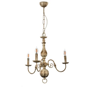 InLight Κρεμαστό φωτιστικό από μέταλλο σε λευκή πατίνα 3XE14 D:60cm (5311-3) InLight Κρεμαστό φωτιστικό από μέταλλο σε λευκή πατίνα 3XE14 D:60cm (5311-3)