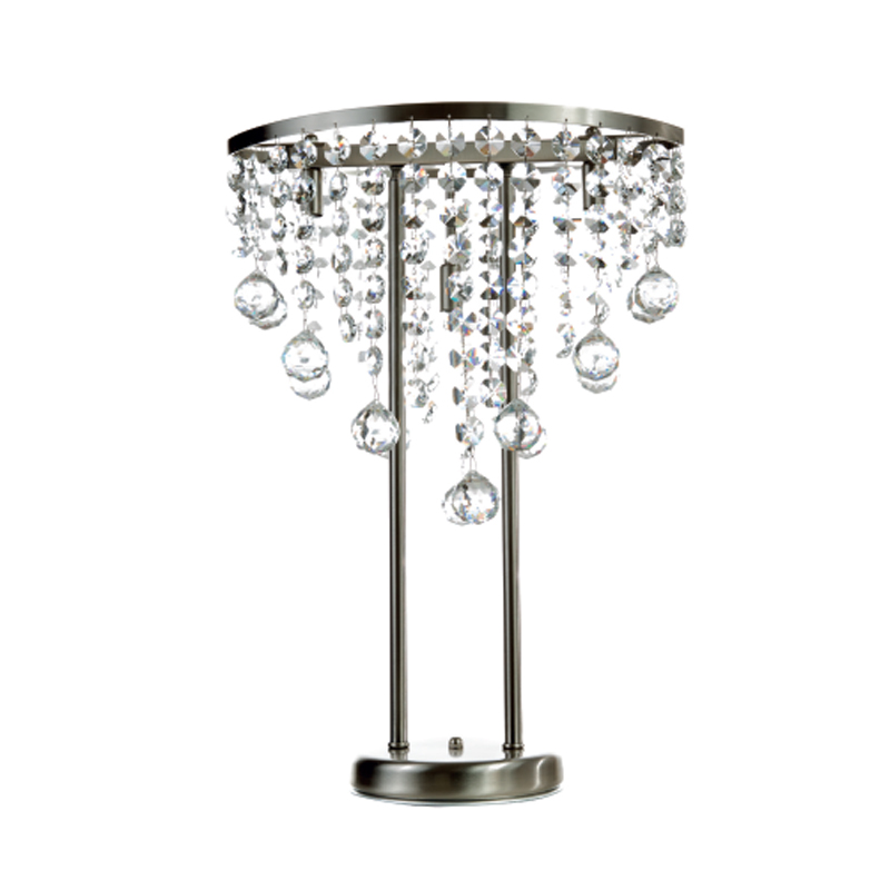 InLight Επιτραπέζιο φωτιστικό από χρώμιο μέταλλο και διάφανα κρύσταλλα 3XG9 D:52cm (3360) InLight Επιτραπέζιο φωτιστικό από χρώμιο μέταλλο και διάφανα κρύσταλλα 3XG9 D:52cm (3360)