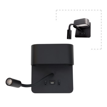 Apple Επιτοίχιο φωτιστικό LED 9W 3000K από μαύρο μέταλλο D:16cm (43036-BL) Apple Επιτοίχιο φωτιστικό LED 9W 3000K από μαύρο μέταλλο D:16cm (43036-BL)