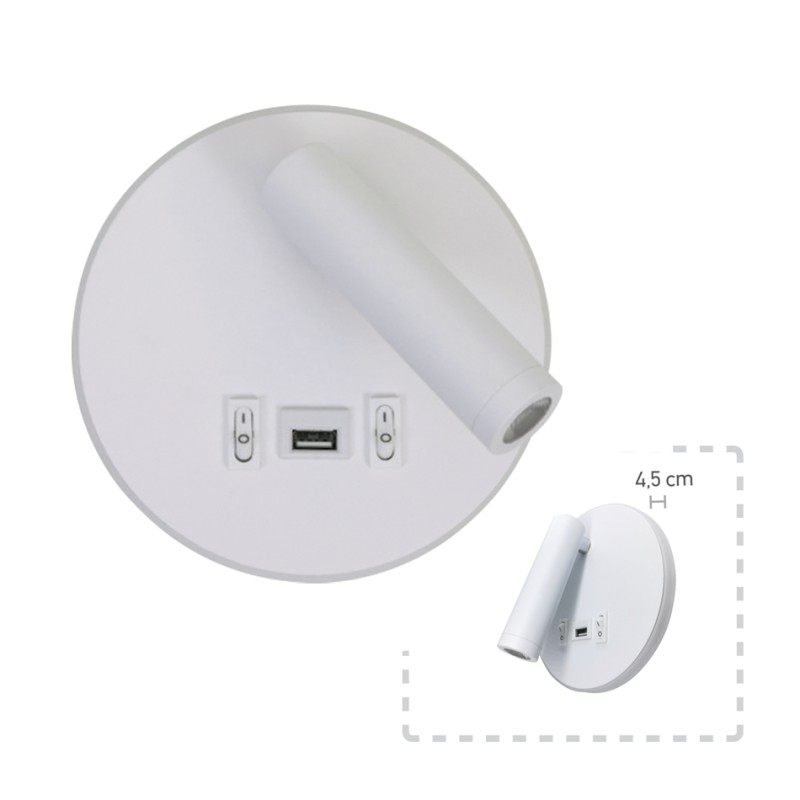 Inlight Επιτοίχιο φωτιστικό LED 12W 3000K από λευκό μέταλλο D:14cm (43418-WH) Inlight Επιτοίχιο φωτιστικό LED 12W 3000K από λευκό μέταλλο D:14cm (43418-WH)