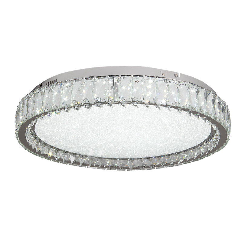 InLight Πλαφονιέρα οροφής LED 80W 4000K από χρώμιο μέταλλο και κρύσταλλα D:80cm (42013-Α) InLight Πλαφονιέρα οροφής LED 80W 4000K από χρώμιο μέταλλο και κρύσταλλα D:80cm (42013-Α)