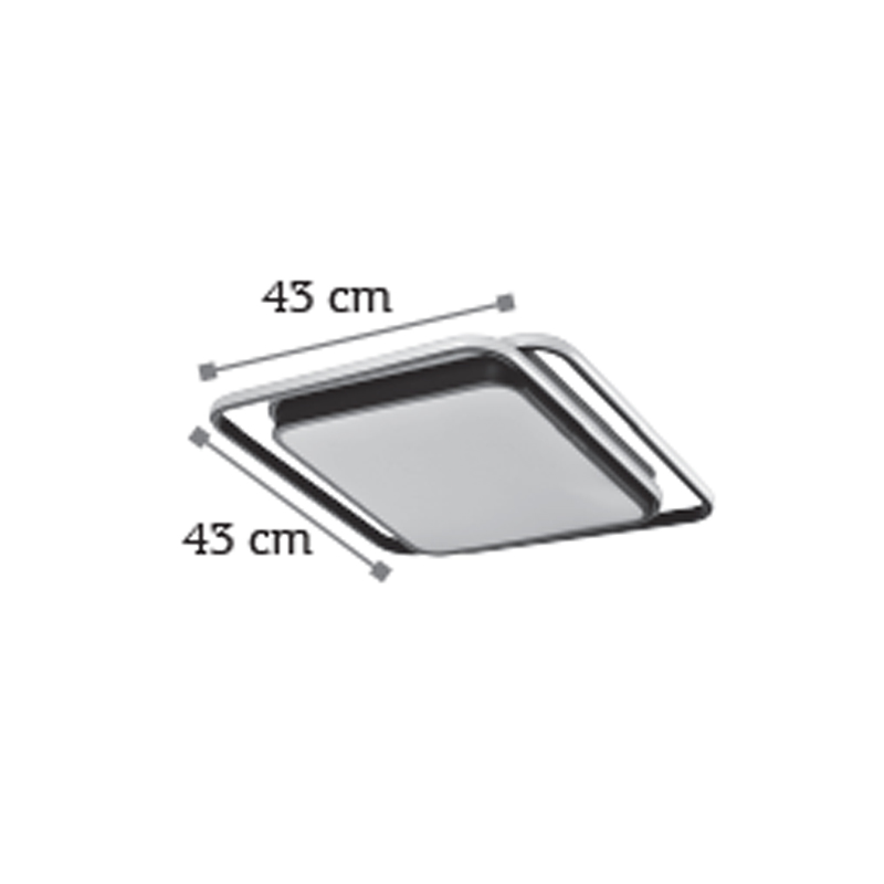InLight Πλαφονιέρα οροφής LED 60W 3CCT από αλουμίνιο σε μαύρη απόχρωση D:43cm (42171-Μαύρο) InLight Πλαφονιέρα οροφής LED 60W 3CCT από αλουμίνιο σε μαύρη απόχρωση D:43cm (42171-Μαύρο)