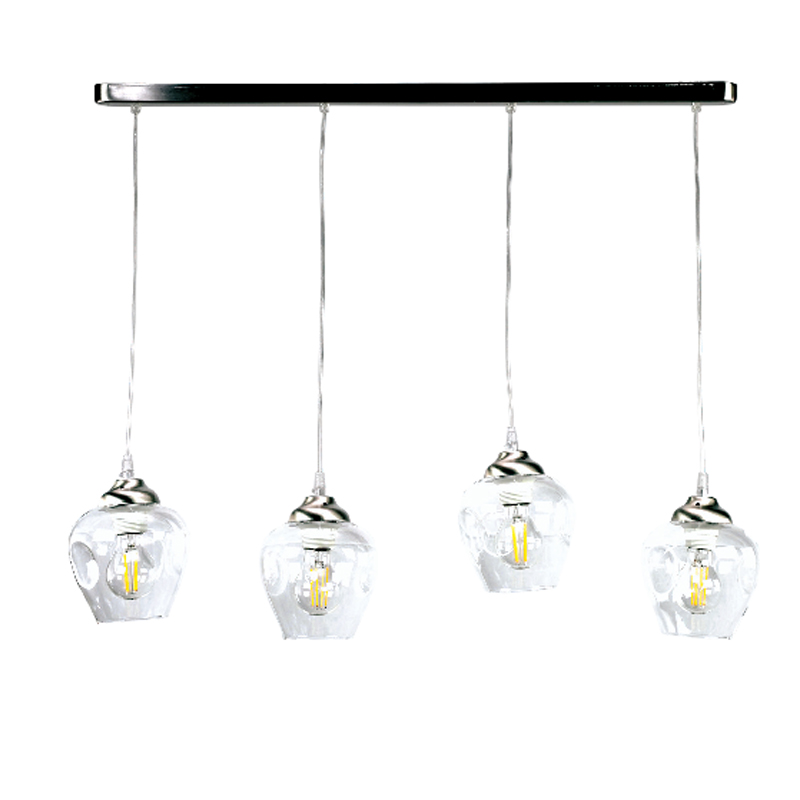 InLight Κρεμαστό φωτιστικό από νίκελ ματ μέταλλο και διάφανο γυαλί 4XE27 D:80cm (4474-4-NM ΡΑΓΑ) InLight Κρεμαστό φωτιστικό από νίκελ ματ μέταλλο και διάφανο γυαλί 4XE27 D:80cm (4474-4-NM ΡΑΓΑ)