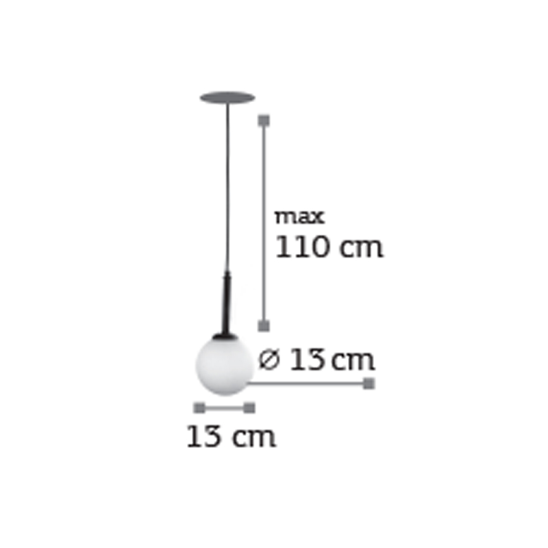 InLight Κρεμαστό φωτιστικό από μαύρο μέταλλο και λευκή οπαλίνα 1XG9 D:13cm (4514-1) InLight Κρεμαστό φωτιστικό από μαύρο μέταλλο και λευκή οπαλίνα 1XG9 D:13cm (4514-1)