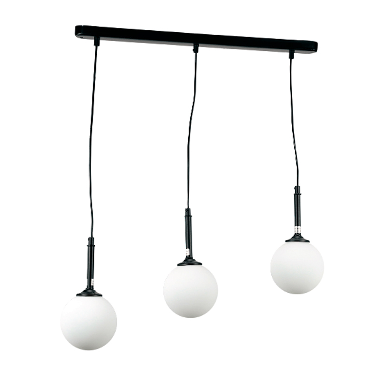 InLight Κρεμαστό φωτιστικό από μαύρο μέταλλο και λευκή οπαλίνα 3XG9 D:60cm (4514-3 ΡΑΓΑ) InLight Κρεμαστό φωτιστικό από μαύρο μέταλλο και λευκή οπαλίνα 3XG9 D:60cm (4514-3 ΡΑΓΑ)