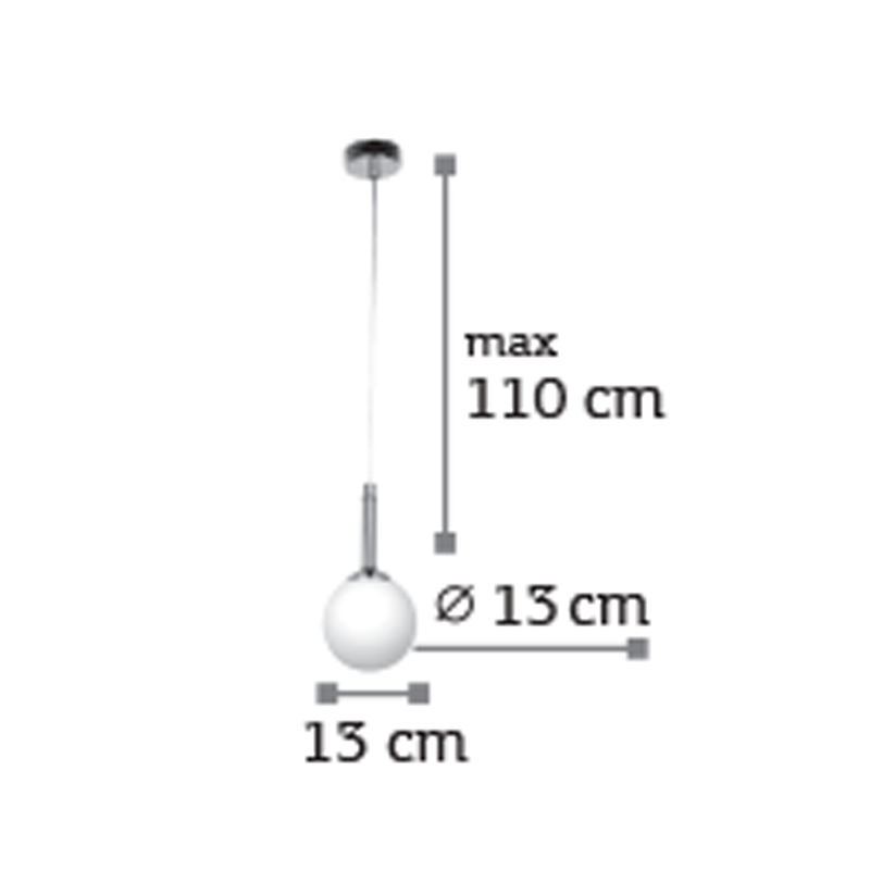 InLight Κρεμαστό φωτιστικό από χρώμιο μέταλλο και λευκή οπαλίνα 1XG9 D:13cm (4515-1) InLight Κρεμαστό φωτιστικό από χρώμιο μέταλλο και λευκή οπαλίνα 1XG9 D:13cm (4515-1)