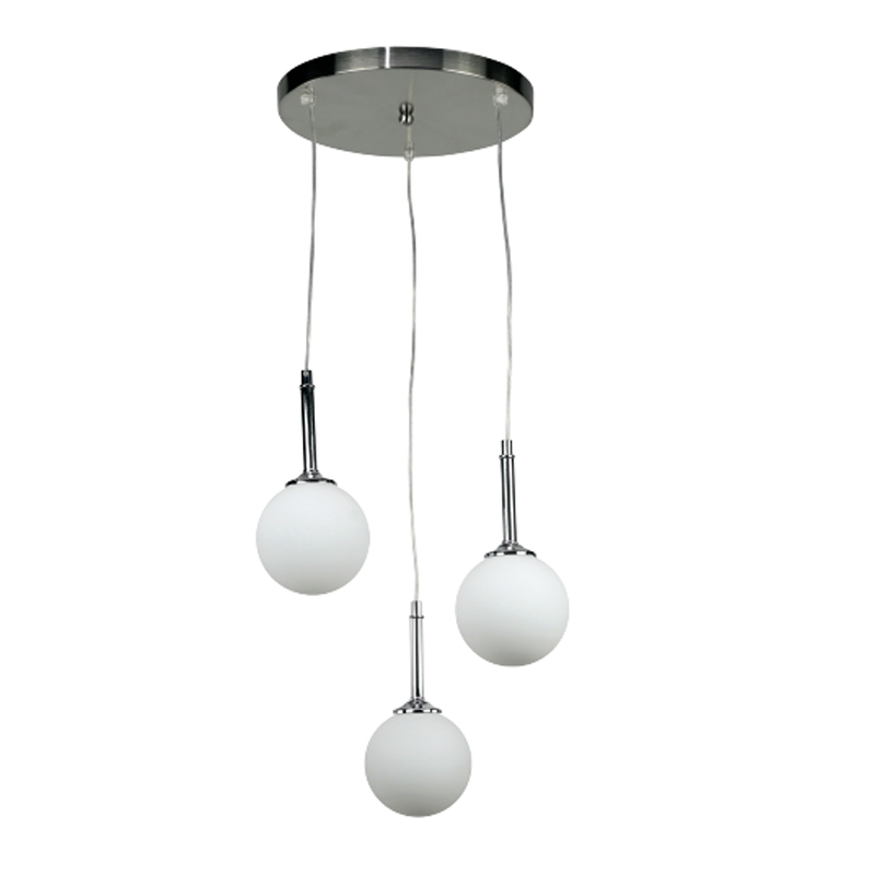 InLight Κρεμαστό φωτιστικό από χρώμιο μέταλλο και λευκή οπαλίνα 3XG9 D:30cm (4515-3 ΡΟΖΕΤΑ) InLight Κρεμαστό φωτιστικό από χρώμιο μέταλλο και λευκή οπαλίνα 3XG9 D:30cm (4515-3 ΡΟΖΕΤΑ)