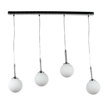 InLight Κρεμαστό φωτιστικό από χρώμιο μέταλλο και λευκή οπαλίνα 4XG9 D:80cm (4515-4 ΡΑΓΑ) InLight Κρεμαστό φωτιστικό από χρώμιο μέταλλο και λευκή οπαλίνα 4XG9 D:80cm (4515-4 ΡΑΓΑ)