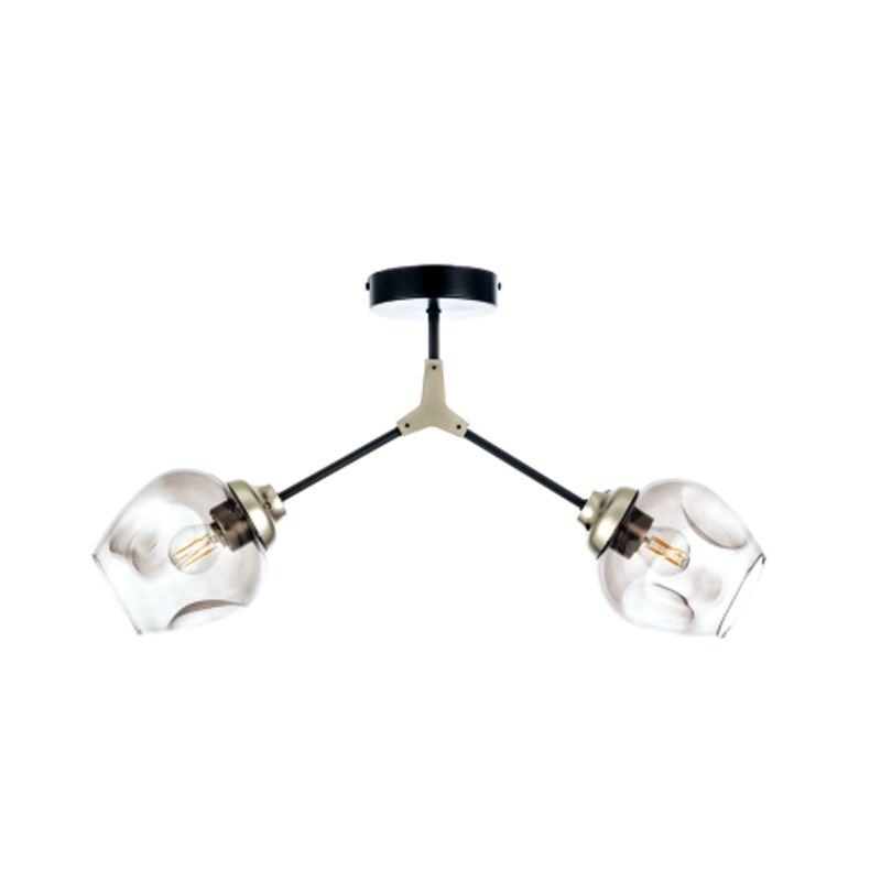 InLight Κρεμαστό φωτιστικό από μαύρο μέταλλο και φιμέ γυαλί 2XE27 D:60cm (6129-2-ΝΜ) InLight Κρεμαστό φωτιστικό από μαύρο μέταλλο και φιμέ γυαλί 2XE27 D:60cm (6129-2-ΝΜ)