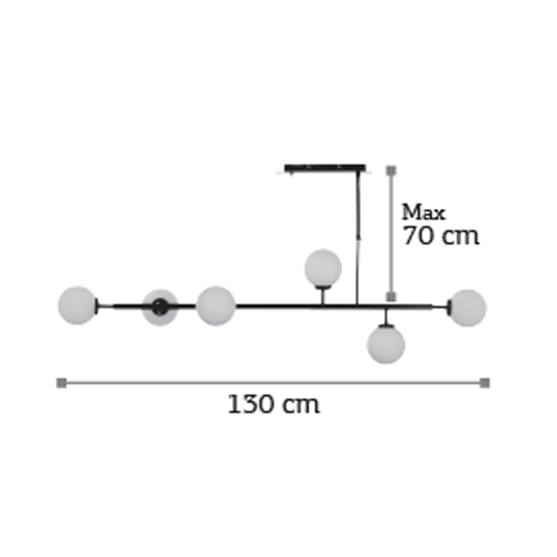 InLight Κρεμαστό φωτιστικό από χρυσαφί μέταλλο και λευκή οπαλίνα 6XG9 D:130cm (6192-GL) InLight Κρεμαστό φωτιστικό από χρυσαφί μέταλλο και λευκή οπαλίνα 6XG9 D:130cm (6192-GL)